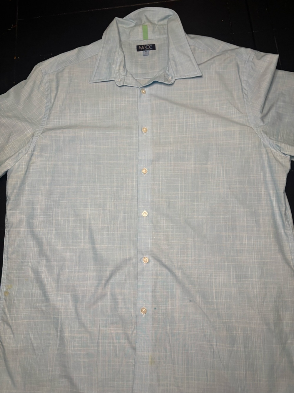 Newton Pale Blue Men's Dress Shirt with Subtle Crosshatch